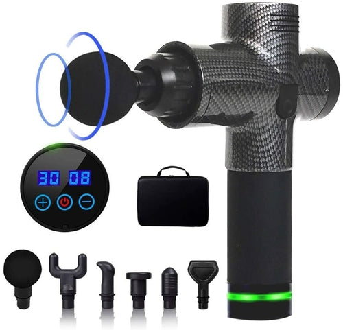 Premium Handhållen Massageapparat med 6 Huvuden - 30 Hastigheter